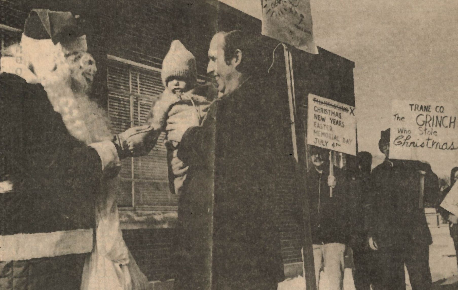 Santa on the picket line